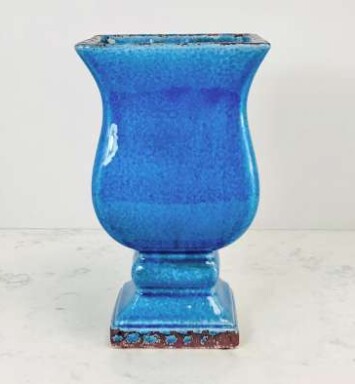 Coastal Blue Ceramic Urn