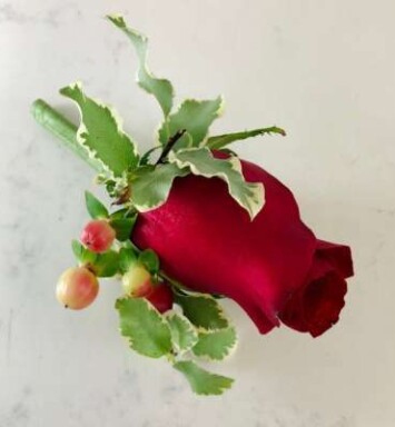 Red Rose Boutonniere
