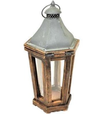 Large Wooden Hanging Lantern