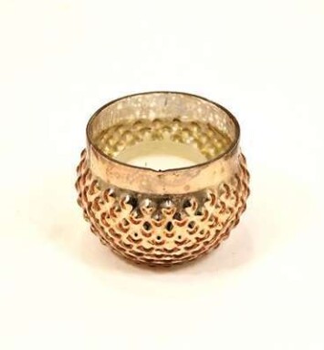 Dimpled Rose Gold Votive