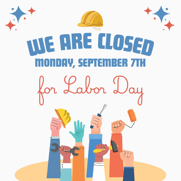 Blue Playful Closed For Labor Day Flyer