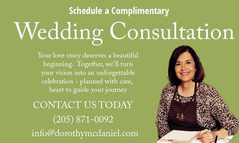 Schedule your complimentary wedding consultation