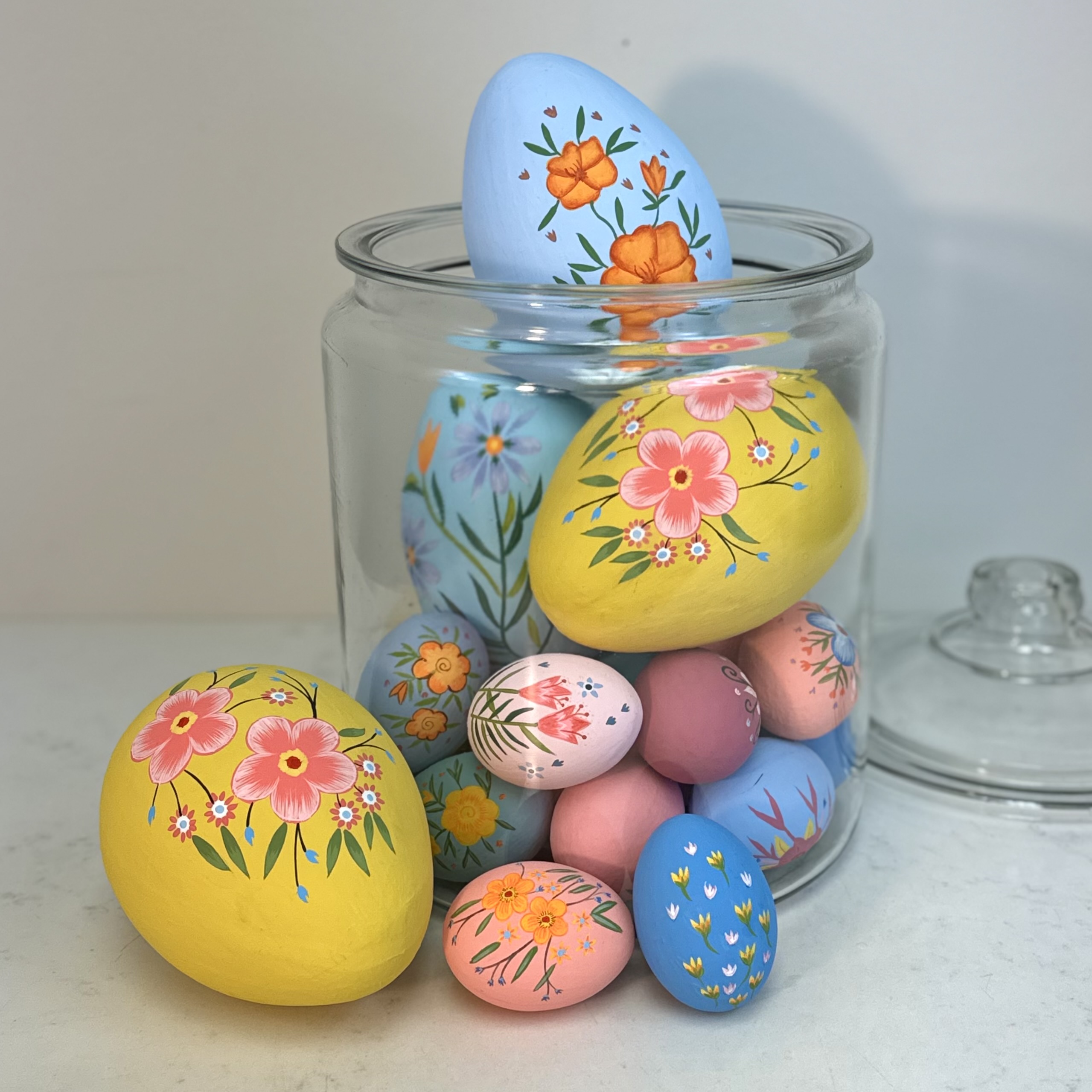 Eggs: Floral Hand-painted