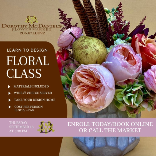 September Floral Design Class: Fall's First