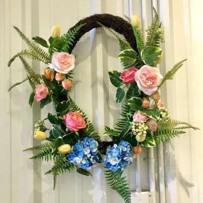 Colorful Spring Flower Wreath
