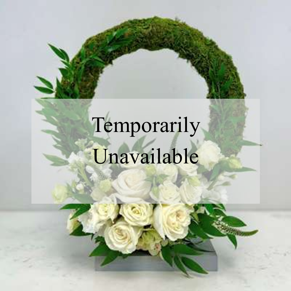 Moss Wreath on Stand