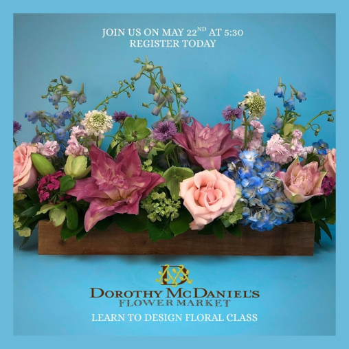 Floral Design Class: Mother's May Centerpiece